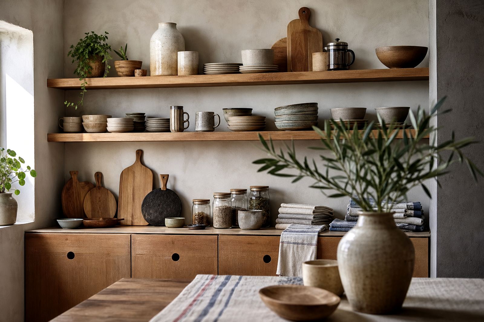 Kitchen Shelf Styling
